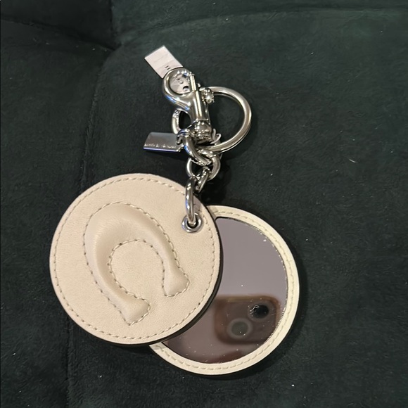 Coach bag charm / key chain with mirror - Picture 1 of 2